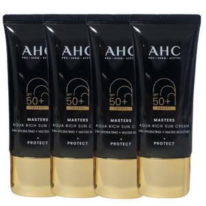 AHC 마스터즈 아쿠아 리치 선크림30ml x 4개 워터프루프 물놀이선크림 순한선크림 미백주름개선