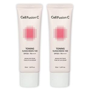 셀퓨전씨 토닝 썬스크린 100 톤업 썬크림 50ml 2개