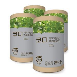 코디 에코그린 점보롤 2겹 300m 4롤 4팩
