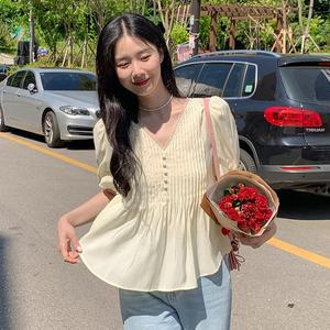 [공구우먼] [제작] 라이리 핀턱 브이넥 블라우스 75926 빅사이즈 여성의류