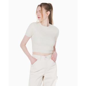[파주점][Calvin Klein Jeans][캘빈클라인진]여성 프리미엄 AOP 크롭 니트 풀오버(J222972-YBI)