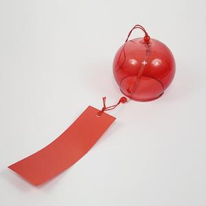 나만의 만들기 빨강 대형 현관종 일본 소리 고양이후루링 유리 풍경 후링