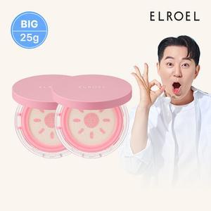 [엘로엘] 핑크 톤업 빅 선쿠션 본품 25g 2개_ELROEL