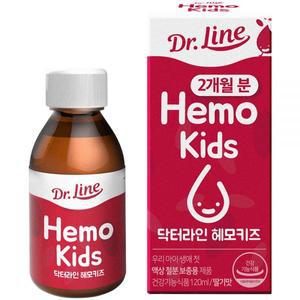 닥터라인 1+1 헤모키즈 맛있는 딸기맛 유아철분제 120ml