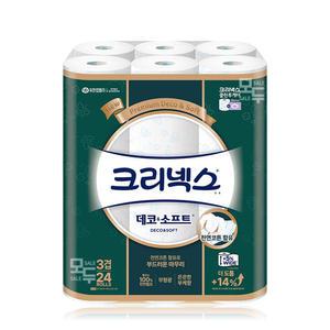 크리넥스 데코앤소프트 30M 24롤x1팩 /두루마리 휴지