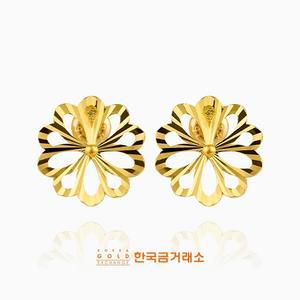 [한국금거래소]24K 순금 복수초꽃 귀걸이2g