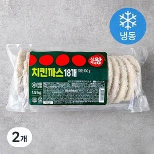 식자재왕 실속 치킨까스 (냉동) 1.8kg, 2개 one option