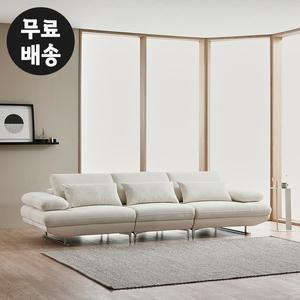 [벤티스가구]루벤 헤드레스트 모듈 패브릭 소파 4인용 인테리어 디자인 거실 쇼파(크림화이트)