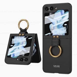 르랑 갤럭시 Z플립5 슬림 링 케이스 블랙-제트 지플립flip nfc CC08J01-24 하드 z5 겔럭시 폴립