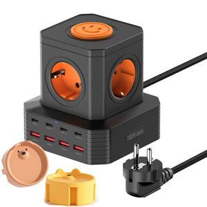 [UM2] USB 큐브 멀티탭 충전기 100W GAN2 PD C타입 초고속 멀티 콘센트