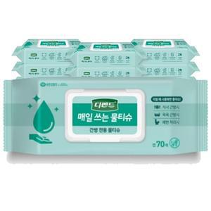 디펜드 매일쓰는 엠보싱 물티슈 캡형 70매 x 16팩