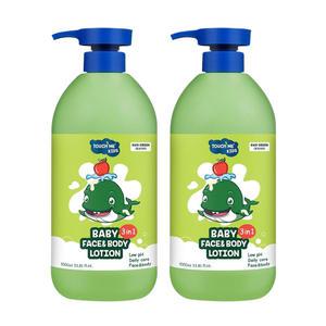 터치미 키즈 유아 대용량 바디로션 사과향 1000ml  2개 / 얼굴 바디 공용