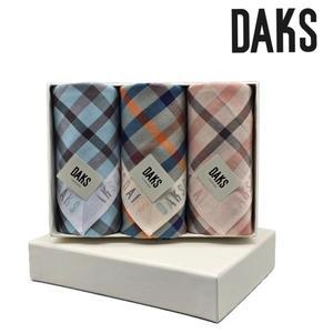 [롯데백화점]닥스 3매 선염 손수건 세트 DEI2101