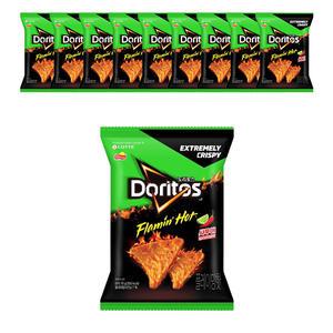 롯데웰푸드 도리토스 플레이밍핫 사우어칠리라임맛 70g, 10개