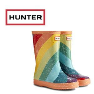 [헌터](타임스퀘어점패션관)[헌터키즈] 토박스 HUNTER   키즈 퍼스트 클래식 스트라이프 글리터 피치 HT...