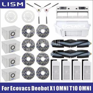 Ecovacs Deebot X1 OMNI T10 TURBO 진공 청소기 로봇 필터 사이드 브러시 천 예비 부품 먼지 상자 액세서리