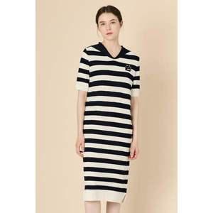 [BCBG] 세일러 카라 스트라이프 니트 원피스 B3M4K619