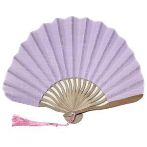 모시부채(소)22cm(연보라색) 직물아교포수 모시접선 (최상품 노리개 달려있음)