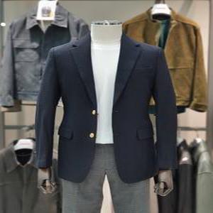 [파렌하이트]엠보 클래식핏 캐주얼 정장 자켓 FIEAA4304NAD