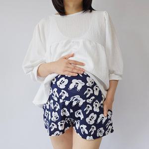 임산부 쿨믹 반바지  시원한 쿨소재 임부복 3부 숏팬츠 여름 홈웨어