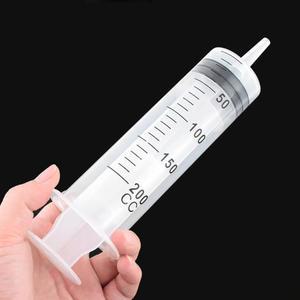 대형주사기 차량오일 잉크충전 반려동물 급식 피딩 과학실험용 공업용 주사기 200ml 1개