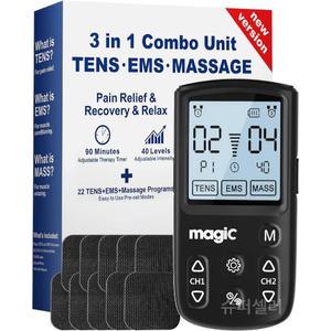 TENS EMS 마사지 10 조직 침술 허리 무릎 패드 물리 경추