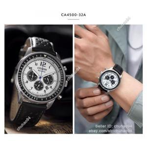 시티즌 Citizen [세금포함] [정품] Eco-Drive Men 크로노그랩 시계 브라운 Brown 태양열 실버 CA4500-83E