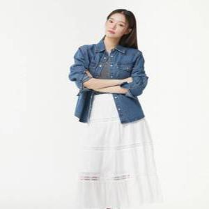 [플라스틱아일랜드]레이스 셔링 티어드 스커트 PR2WS031