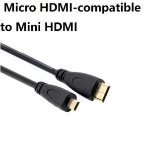 미니 HDMI 호환 to 마이크로 케이블, 컴퓨터 태블릿 연결 0.3M, 3D