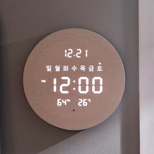 플라이토 무선 루나 데이 온습도 3D LED 전자 디지털 벽시계 개업 이사 집들이 입주 선물 거실 사무실 시계
