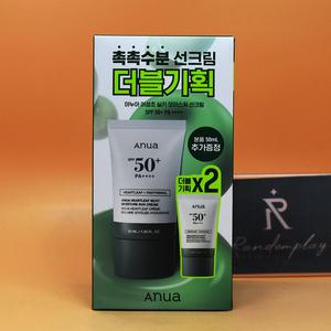 1+1 아누아 어성초 실키 모이스처 선크림 50mL + 50mL + 랜플공듀 스마트톡