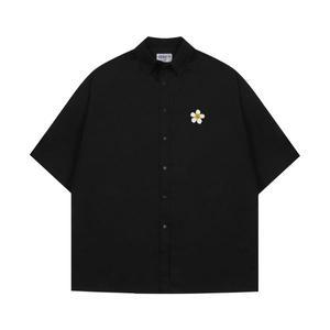 매장정품 그레이버 GRAVER [UNI]플라워도트 자수 오버핏 반팔셔츠_블랙 G(W)-SHS(23)-1-BK 110261