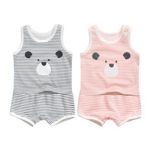 여름아기옷 퓨어곰 쟈가드내의(나시) 유아동상하복 유아내복_그린베베