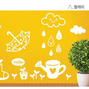 우산 포인트그래픽스티커 인테리어 벽지 창문시트 DIY 홈데코 주방 욕실 아이방 유리