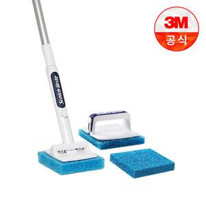 [3M]크린스틱 뉴올인원 욕실청소용 핸들+롱핸들+리필 3입
