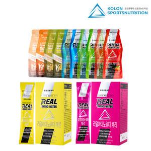 코오롱 퍼펙트 파워젤 10포(5가지맛)+리얼아미노워터 10포/마라톤/자전거/수영/등산/헬스