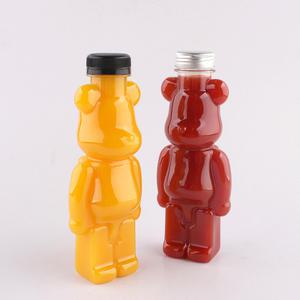 긴곰 380ml 100개 플라스틱병 공병 더치병 주스병 곰페트 페트병 곰돌이