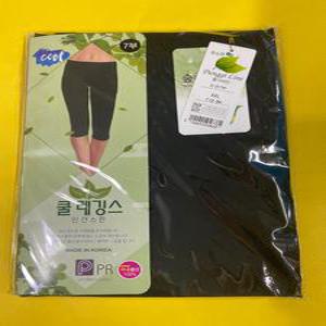 요거다 1매 / 풍기라인 712-Bk / 인견 7부 / 블랙 FREE XL XXL 쿨 레깅스 인견 스판