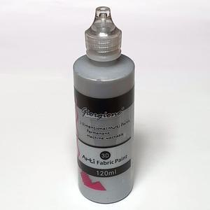 염색물감120ml 메탈릭 은색/패브릭 대용량 의류 섬유 캔버스직물 그림그리기 DIY취미만들기공예재료