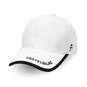 까스텔바작 남녀공용 자수 엣지 코튼 볼캡 CS4CP103 화이트, 1개