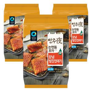 청정원 안주야 논현동 포차스타일 양념벌집껍데기, 260g, 3개