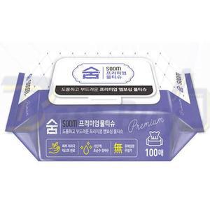 광진산업 숨 프리미엄 물티슈100매 캡형