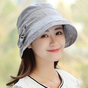 자외선차단 면 봄 여름 중년여성 나들이 챙 산책 꽃무늬 엄마모자 벙거지 중년 모자 버킷햇 할머니