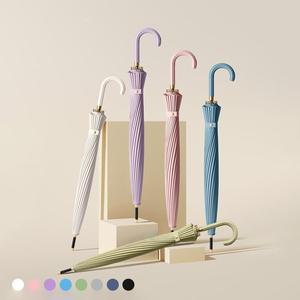 [무케렌시아][무케] 포유렐라_튼튼한 24k 사쿠라 곡선형 자동 장우산(8colors) 태풍 골프 대형 장마철