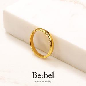 [비벨] 24k 디자인 순금 반지 데일리 여성 심플 링 3.75g 한돈 1돈