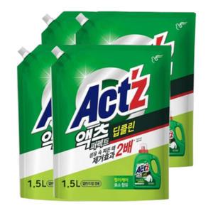 피죤 액츠 퍼펙트 딥클린 겸용 리필 1.5L+1.5L 2개