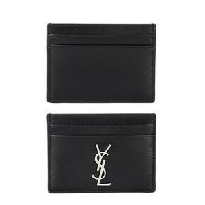 [생로랑] YSL 실버 스틸로고 더블 카드지갑/485631 0SX0E 1000