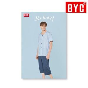 BYC 모시메리 잠옷 세트 스페셜 남성 상하세트 하늘색 ECF3018