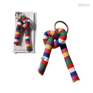 국립박물관 굿즈 매듭 색동 전통 키링 7x17cm
