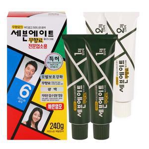 [세븐에이트] 무향료 칼라크림 대용량 240g 6호 자연스런갈색 /동성제약